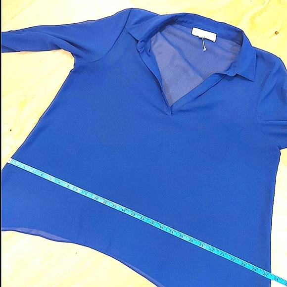 3 for $25- Olive & Oak Electric Blue Blouse, XL - Picture 5 of 10